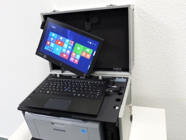Neu: LaserProfi-2 HU   EDV-Koffer/Prüfkoffer mit HP Laserdrucker