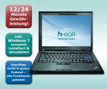 Lenovo Thinkpad T400, 14,1", 1440x800, 1,8GHz, 12/24 Monate Gewährleistung