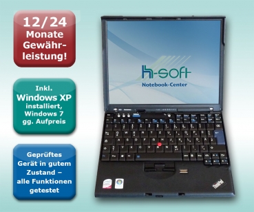 Lenovo Thinkpad X61, 12,1", 1024x768, 2,0GHz, 12/24 Monate Gewährleistung