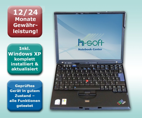 Lenovo Thinkpad X60, 12,1", 1024x768, 1,86GHz, 12/24 Monate Gewährleistung